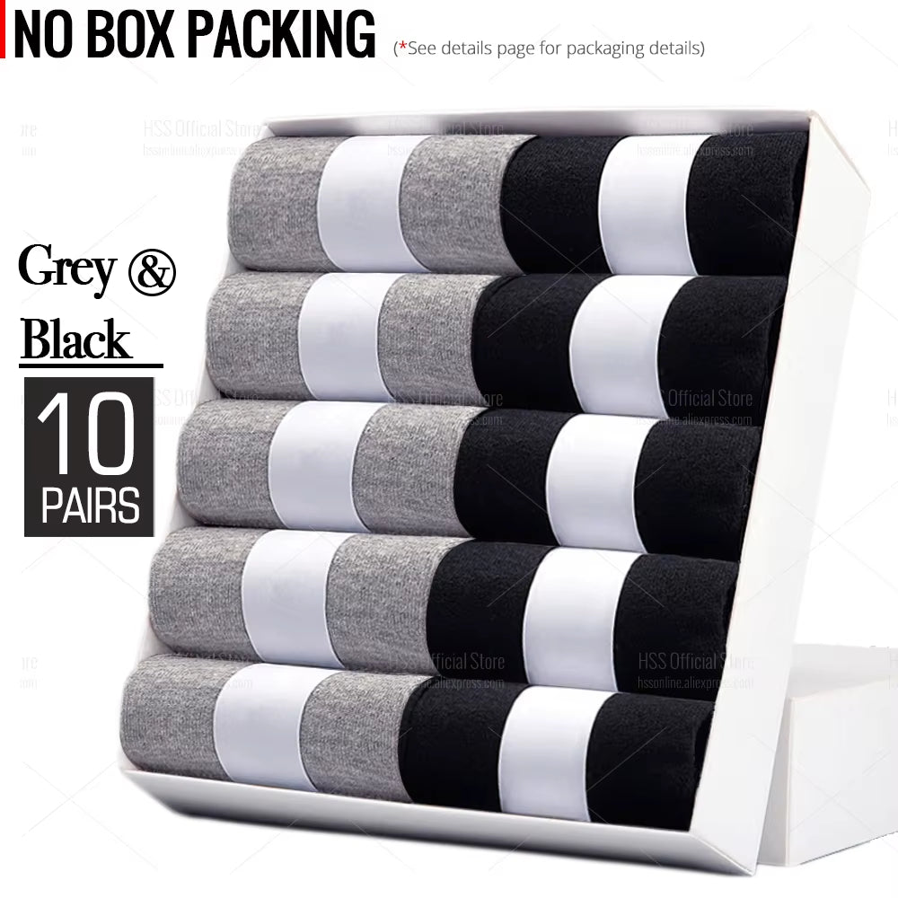 5/10 Pairs Men'S Cotton Blend Socks Black Business Men Socks Soft Breathable Summer Winter for Male Socks plus Size (6.5-14)