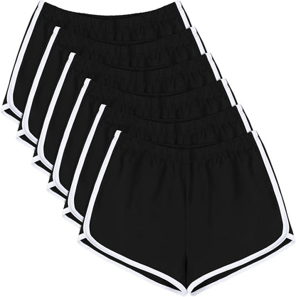 6 Piece Cotton Sports Short Yoga Pant Dance Shorts Running Shorts for Women