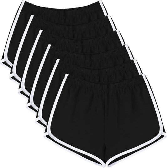 6 Piece Cotton Sports Short Yoga Pant Dance Shorts Running Shorts for Women