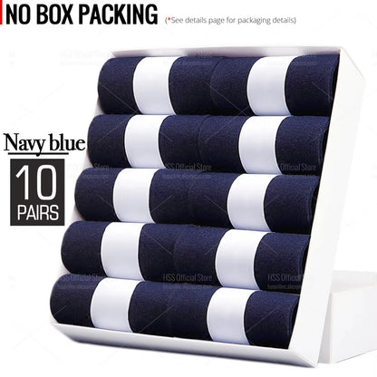 5/10 Pairs Men'S Cotton Blend Socks Black Business Men Socks Soft Breathable Summer Winter for Male Socks plus Size (6.5-14)